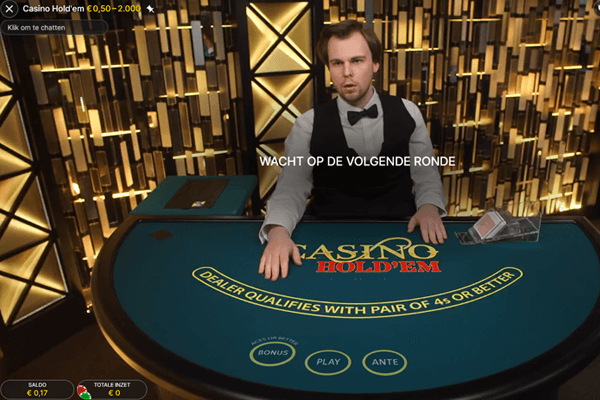 Casino Holdem Poker Live van Evolution Gaming