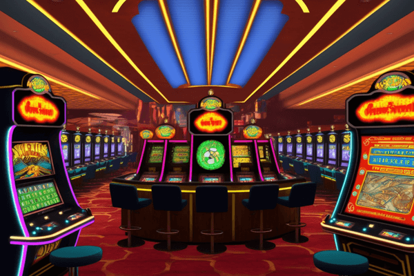 illustratie landbased casino slots