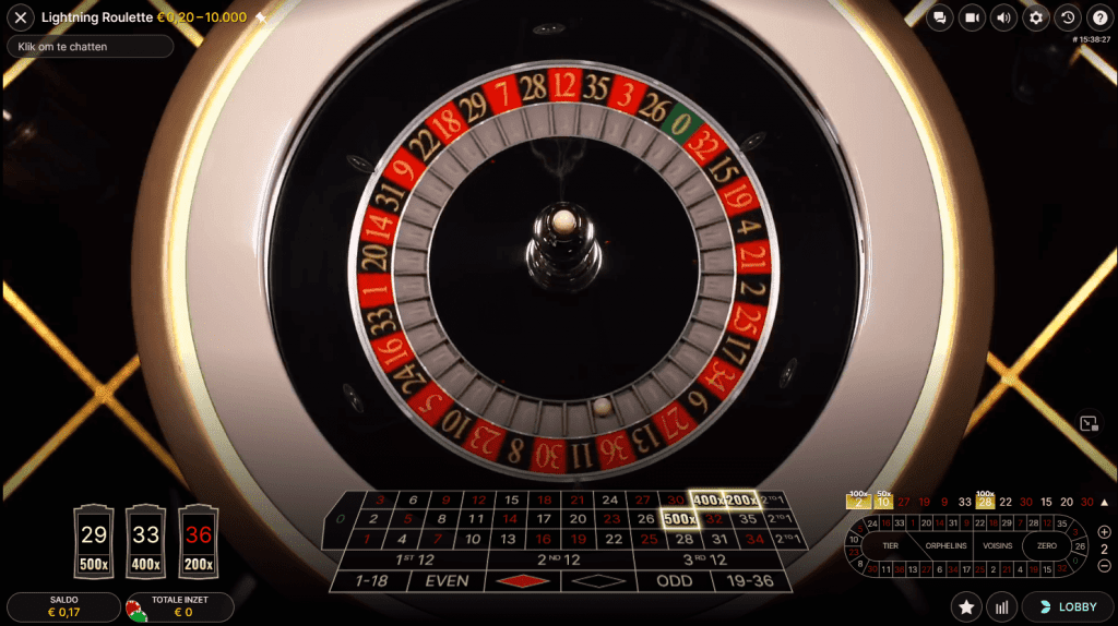 500x vermenigvuldiger op roulette wheel